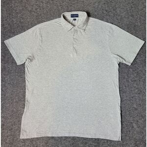 Peter Millar Golf Shirt Polo Crown Crafted Mens Size M Gray Cotton Short Sleeve